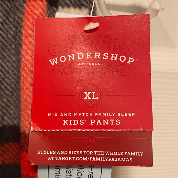 Wondershop Red and Black Plaid Kids' Pajama Bottoms…size XL (14) - Picture 5 of 5
